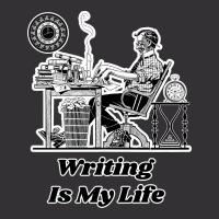 Writing Is My Life Retro Illustration Design For T Vintage Hoodie | Artistshot