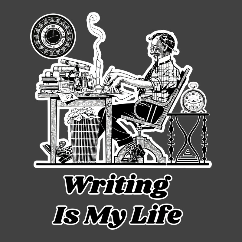 Writing Is My Life Retro Illustration Design For T Vintage T-Shirt by hecnepipars2 | Artistshot