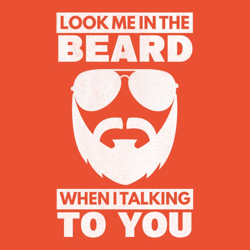 Look Me In The Beard Talking To You Beard Bearded Ladies Fitted T-Shirt by senkovdenairp | Artistshot