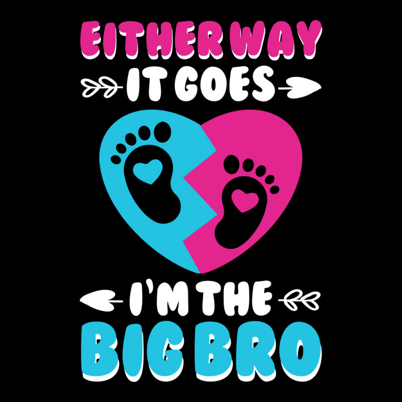 Either Way It Goes Im The Big Bro Gender Reveal Fu Men's Long Sleeve Pajama Set | Artistshot