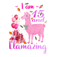 I Am 15 Years Old And Llamazing 15th Llama Birthda V-neck Tee | Artistshot