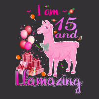 I Am 15 Years Old And Llamazing 15th Llama Birthda Vintage Hoodie | Artistshot