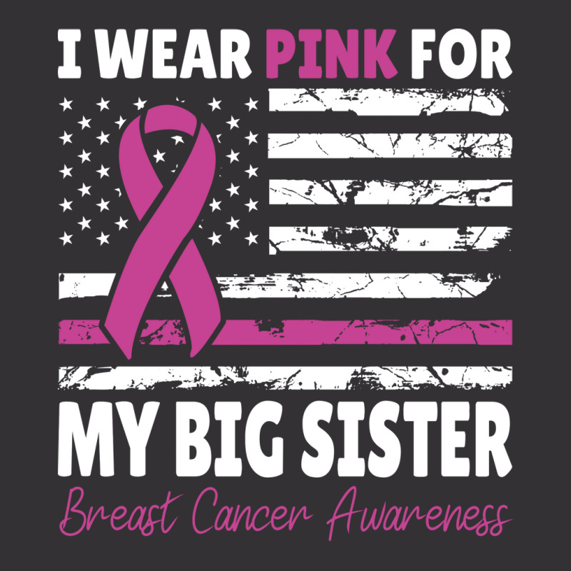 I Wear Pink For My Big Sister Awareness American F Vintage Short | Artistshot