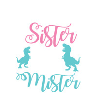 Dinosaurs Dancing Together Happy Big Sister To Lit Sticker | Artistshot