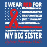 Dyslexia Awareness Month Big Sister Red Ribbon Ame T-shirt | Artistshot