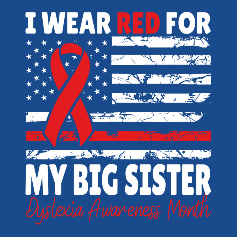 Dyslexia Awareness Month Big Sister Red Ribbon Ame Tank Top by efobitrivan6 | Artistshot