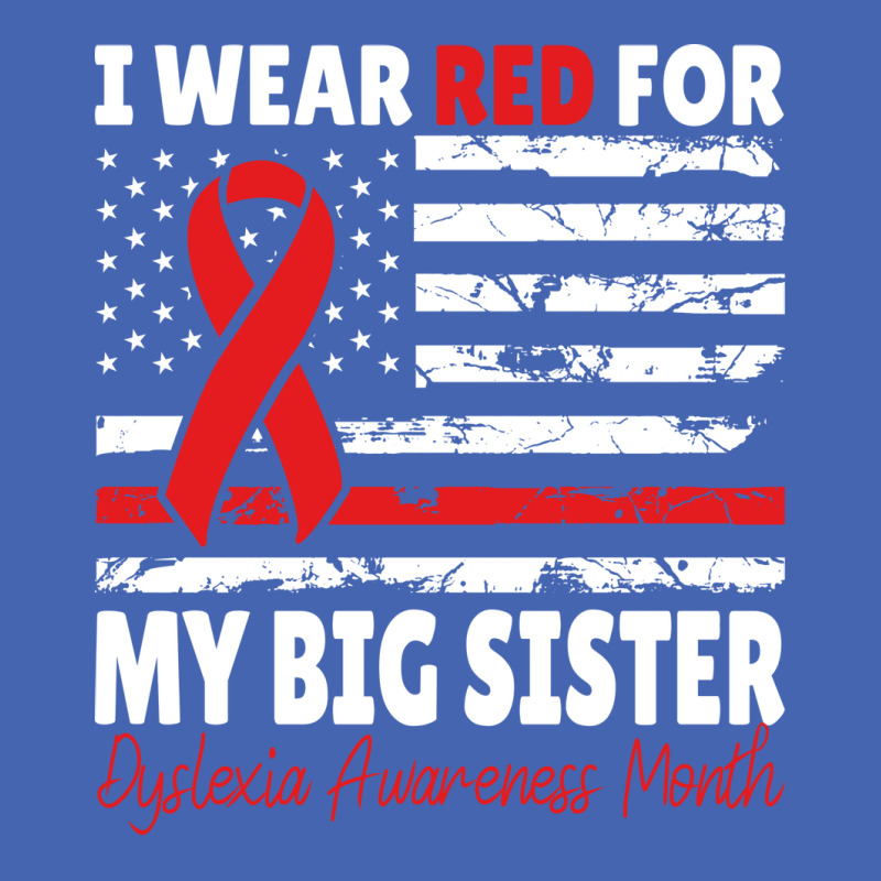 Dyslexia Awareness Month Big Sister Red Ribbon Ame Zipper Hoodie by efobitrivan6 | Artistshot