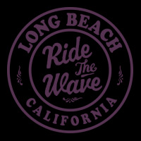 Long Beach California Ride The Wave Badge Tumblr Men's Long Sleeve Pajama Set | Artistshot