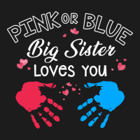 Womens Pink Or Blue Big Sister Loves You Gender Re Hoodie & Jogger Set | Artistshot