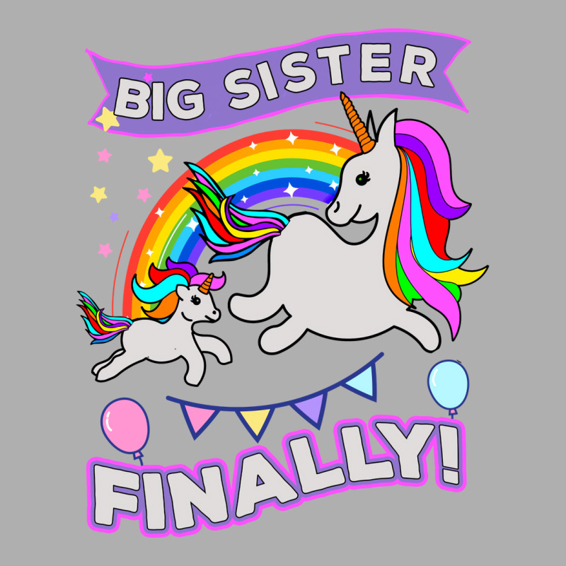 Big Sister Finally Unicorn Ladies Fitted T-Shirt by hacongurel | Artistshot