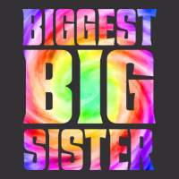 Big Sister Again Funny Tie Dye Biggest Big Sister Vintage Hoodie | Artistshot