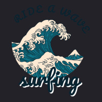 Ride A Wave Surfing Aesthetic Unisex Sherpa-lined Denim Jacket | Artistshot