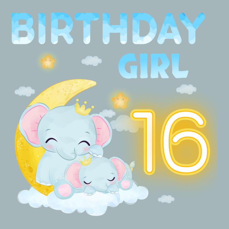 Cute Elephant 16th Birthday Girl Red Unisex Sherpa-lined Denim Jacket | Artistshot