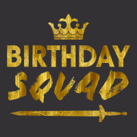 Happy Birthday Squad King Crown Sword Party Golden Vintage Hoodie | Artistshot