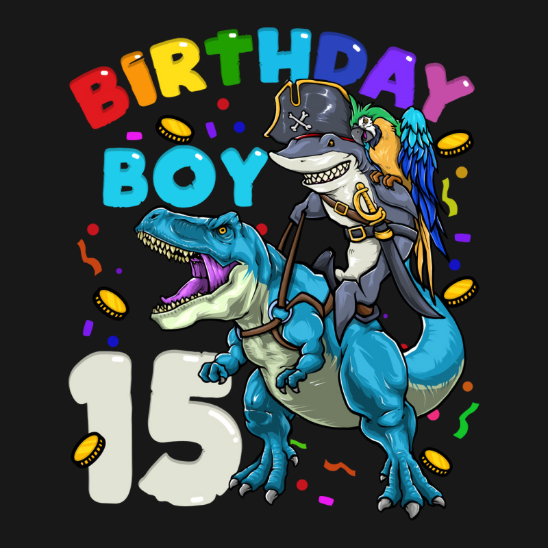 15th Birthday T Rex Birthday Boy Funny Flannel Shirt | Artistshot