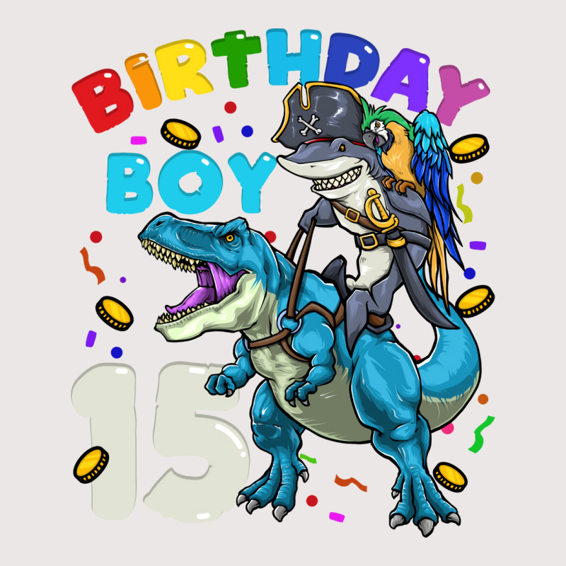 15th Birthday T Rex Birthday Boy Funny Pocket T-shirt | Artistshot