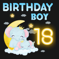 Cute Elephant 18th Birthday Boy 80s Flannel Shirt | Artistshot