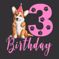 3th Birthday Corgi Blue Vintage Hoodie And Short Set | Artistshot