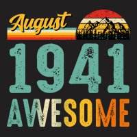 August 1941 Birthday Gift  Vintage August 1941 Awe T-shirt | Artistshot