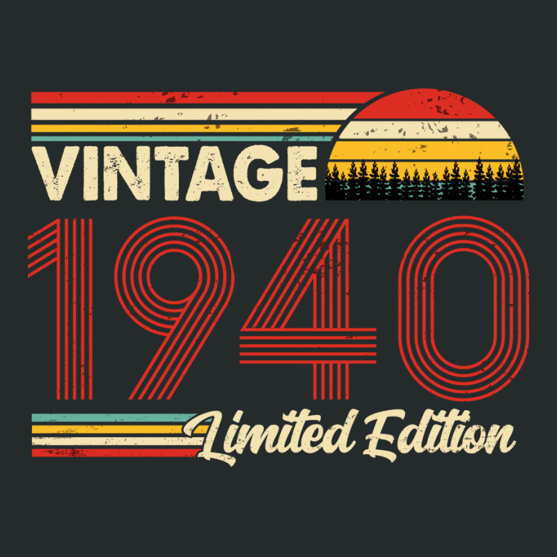 Vintage 1940 Birthday  Limited Edition 1940 Birthd Women's Triblend Scoop T-shirt by clurezishenm | Artistshot