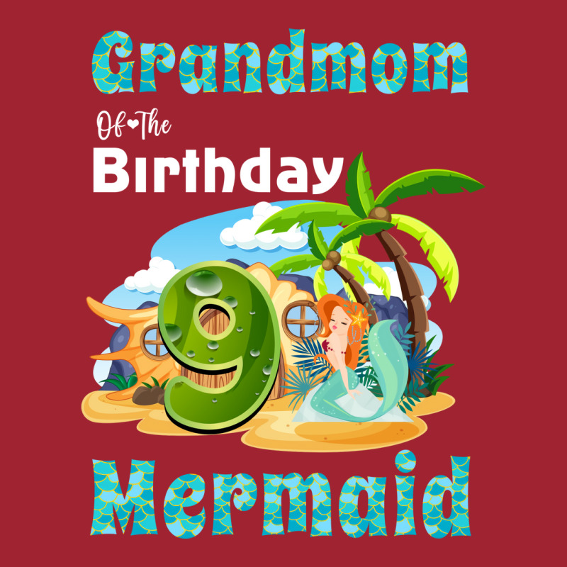 Cute Mermaid Grandmom Of The 9th Birthday Quote Long Sleeve Shirts | Artistshot