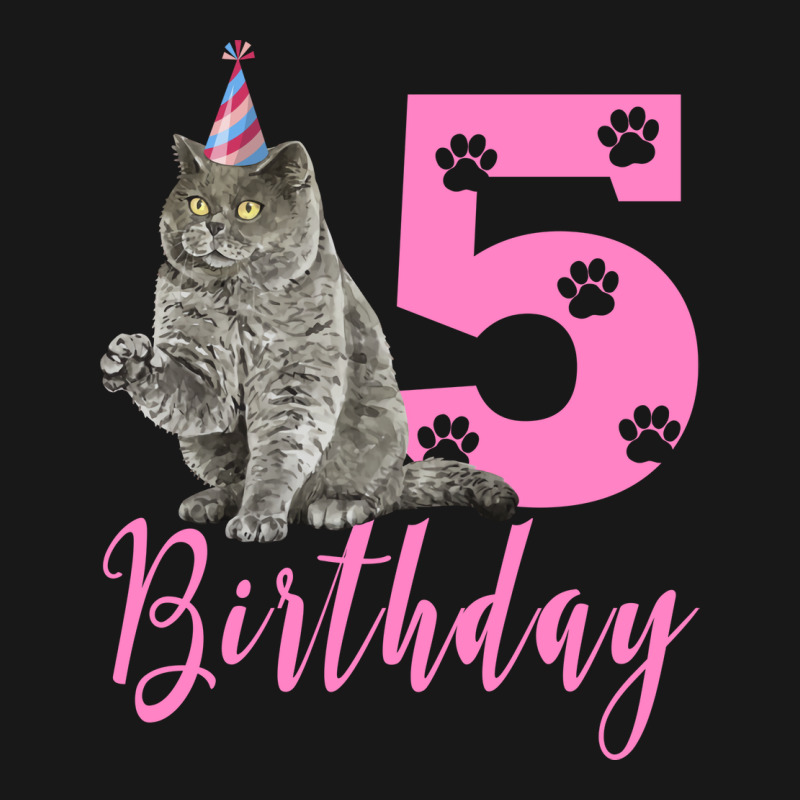 Happy Birthday 5th Cute Birthday British Shorthair Flannel Shirt | Artistshot