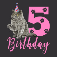 Happy Birthday 5th Cute Birthday British Shorthair Vintage Hoodie And Short Set | Artistshot