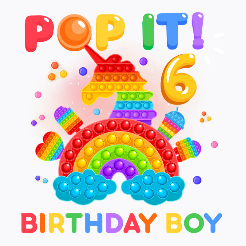 Pop It 6th Birthday Boy Nostalgia T-shirt | Artistshot