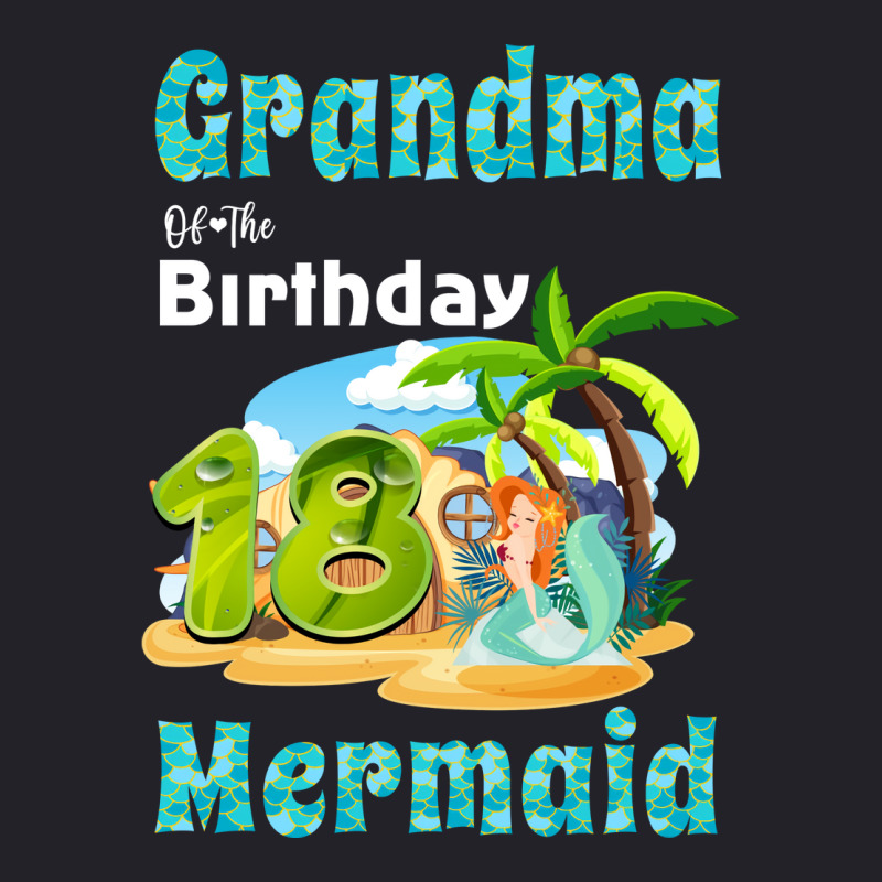 Cute Mermaid Gramma Of The 18th Birthday Hipster Unisex Sherpa-lined Denim Jacket | Artistshot