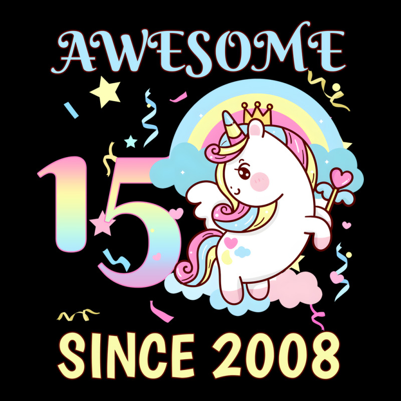 Cute Unicorn Rainbow 15th Birthday Awesome Since 2 Men's 3/4 Sleeve Pajama Set | Artistshot