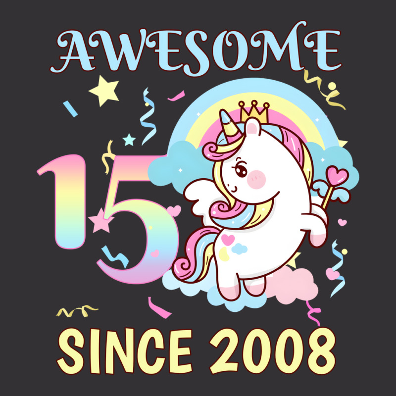 Cute Unicorn Rainbow 15th Birthday Awesome Since 2 Vintage Short | Artistshot