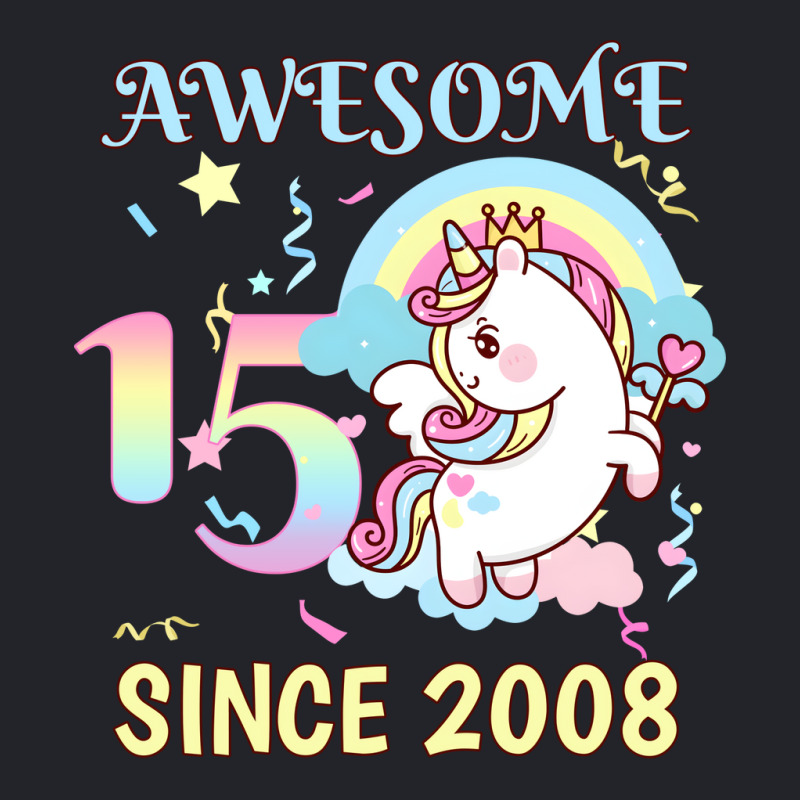 Cute Unicorn Rainbow 15th Birthday Awesome Since 2 Lightweight Hoodie | Artistshot