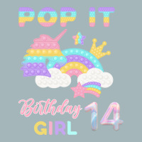 Pop It 14th Birthday Girl Vintage Unisex Sherpa-lined Denim Jacket | Artistshot