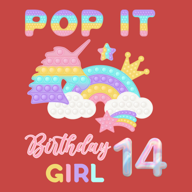 Pop It 14th Birthday Girl Vintage Zipper Hoodie | Artistshot