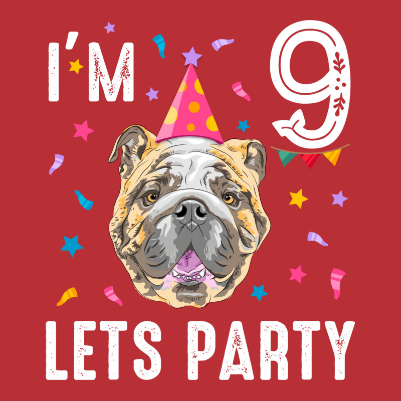 Lets Party 9th Birthday With English Bulldog Cute T-shirt | Artistshot