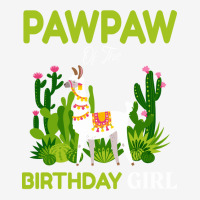 Cute Llamas Pawpaw Of The Birthday Girl Blue Graphic T-shirt | Artistshot