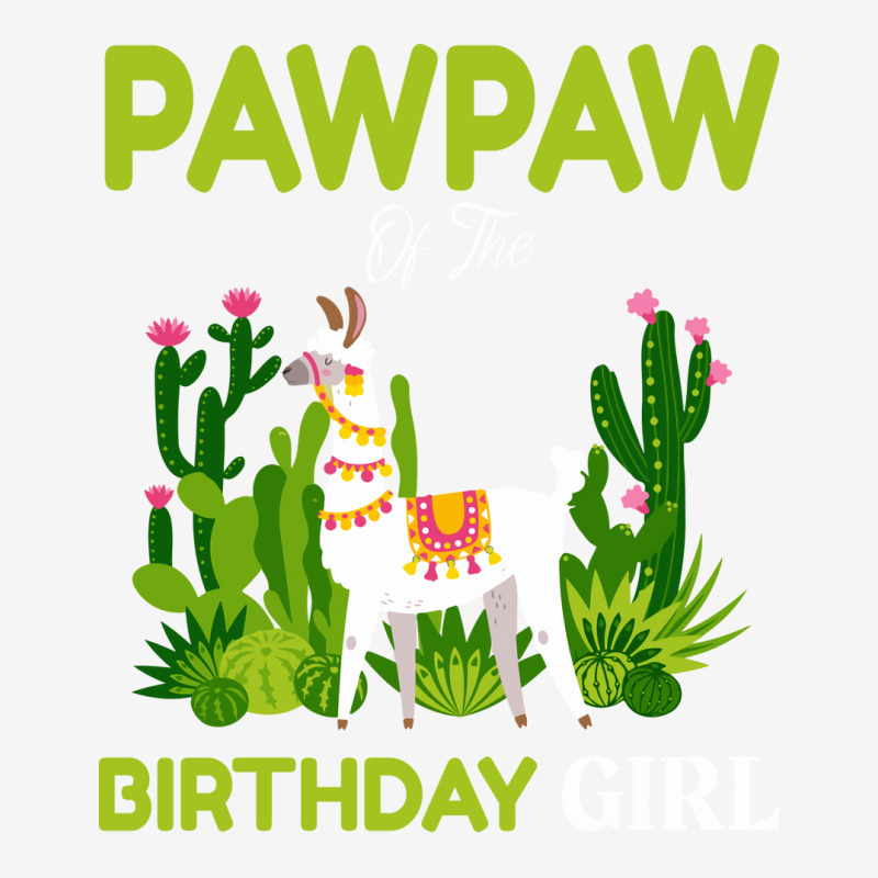 Cute Llamas Pawpaw Of The Birthday Girl Blue Graphic T-shirt | Artistshot