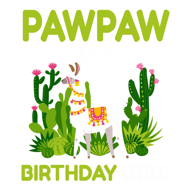 Cute Llamas Pawpaw Of The Birthday Girl Blue V-neck Tee | Artistshot