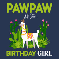 Cute Llamas Pawpaw Of The Birthday Girl Blue Men Denim Jacket | Artistshot