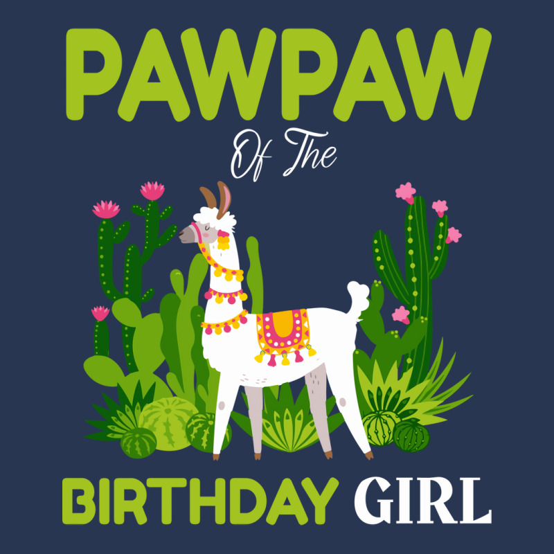 Cute Llamas Pawpaw Of The Birthday Girl Blue Men Denim Jacket | Artistshot