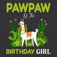 Cute Llamas Pawpaw Of The Birthday Girl Blue Vintage Short | Artistshot