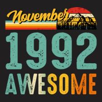 November 1992 Birthday Gift  Vintage November 1992 T-shirt | Artistshot