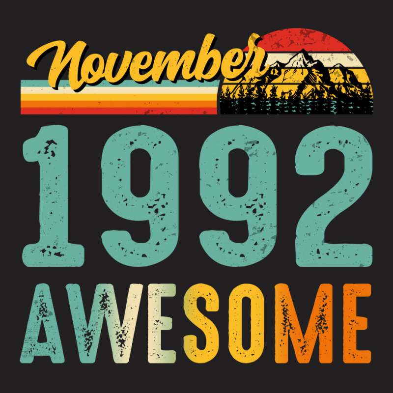 November 1992 Birthday Gift  Vintage November 1992 T-shirt | Artistshot