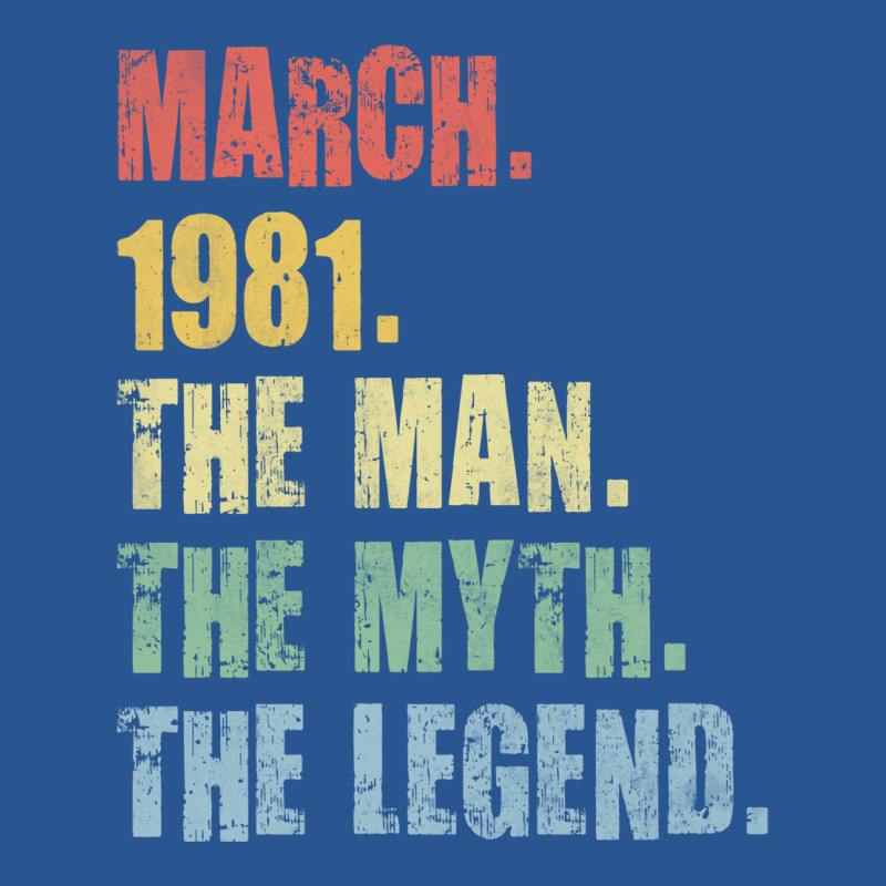 40th Birthday Man Myth Legend 1981 Hipster T-shirt | Artistshot