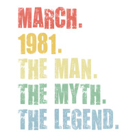 40th Birthday Man Myth Legend 1981 Hipster Men's T-shirt Pajama Set | Artistshot