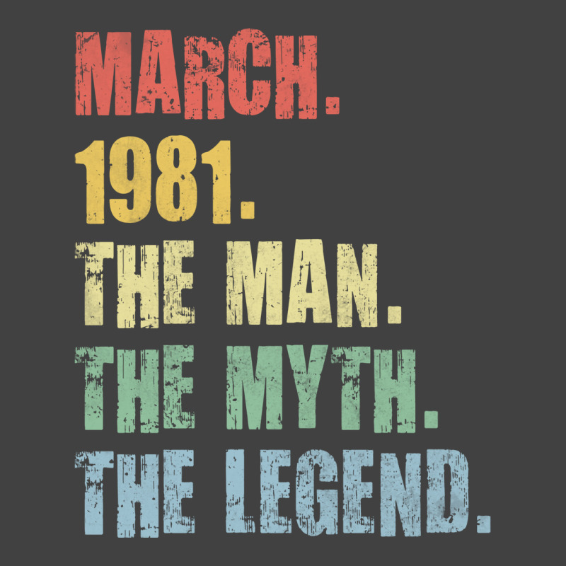 40th Birthday Man Myth Legend 1981 Hipster Vintage T-shirt | Artistshot