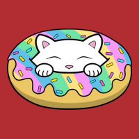 Cute White Kitten Eating A Yummy Looking Rainbow D Ladies Fitted T-shirt | Artistshot