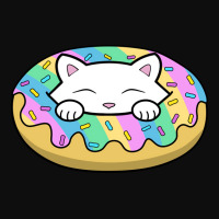 Cute White Kitten Eating A Yummy Looking Rainbow D Crop Top | Artistshot