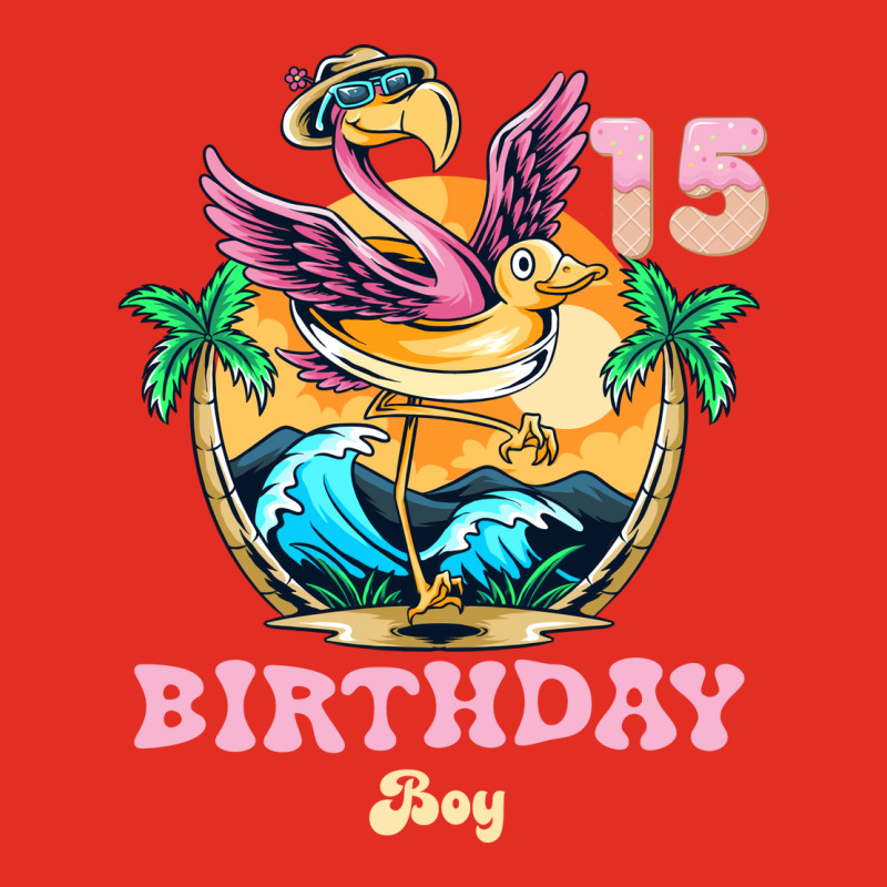 Cute Flamingo 15th Birthday Boy Vintage Graphic T-shirt | Artistshot