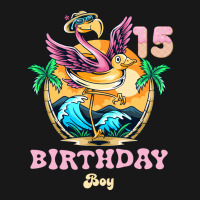 Cute Flamingo 15th Birthday Boy Vintage Flannel Shirt | Artistshot